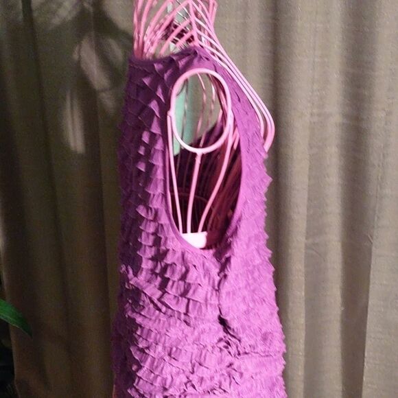 Free People Purple Ruffled Tank Top szSmall - Picture 2 of 6